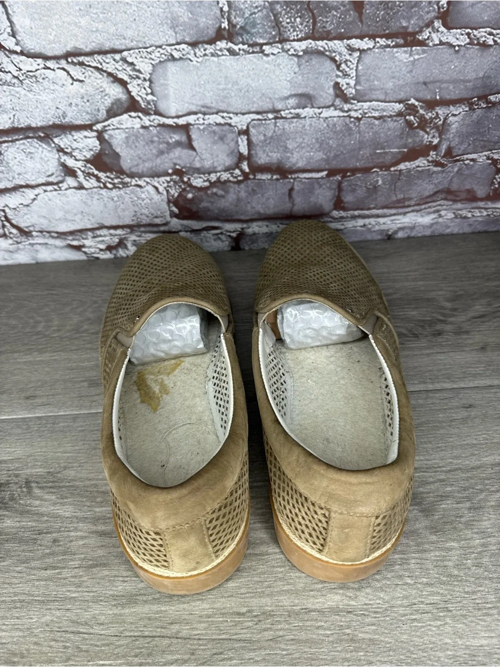 Baldinini Beige Suede Leather Perforated Sneakers Shoes Men’s Sz 45EU/12M US